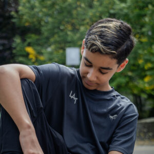 T-SHIRT LAT RUNNING NOIR